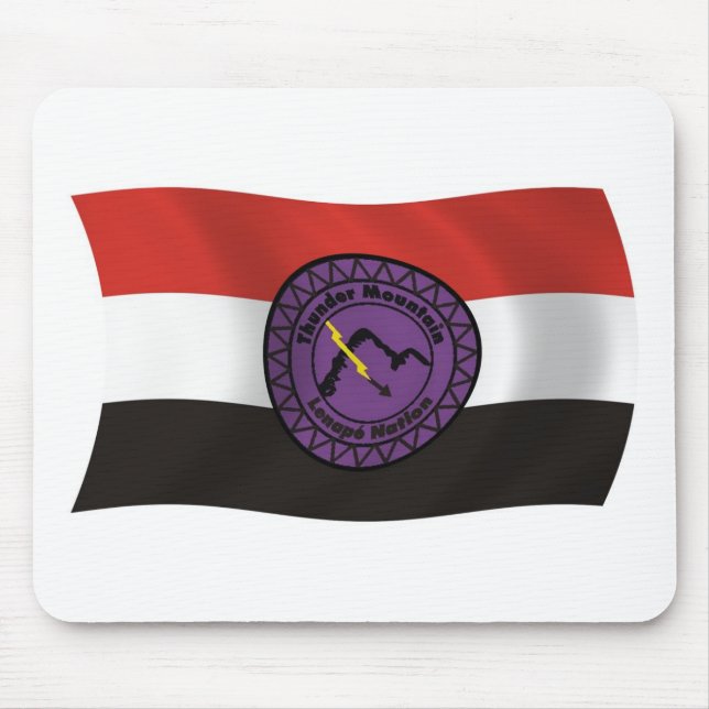 Thunder Mountain Lenape Nation Flag Musmatta (Framsidan)