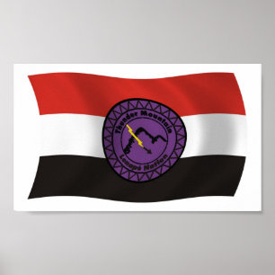 Thunder Mountain Lenape Nation Flag Postertryck Poster