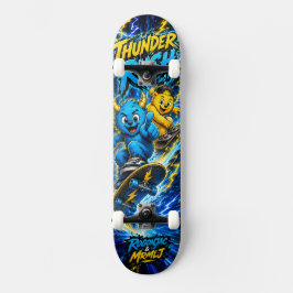 Thunder Rush Neon Lightning Street Skate Art Mini Skateboard Bräda 18,5 Cm