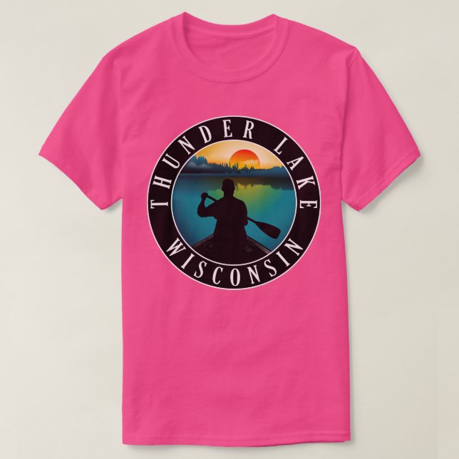 Thunder Sjö Wisconsin Canoeing T Shirt (Design framsida)