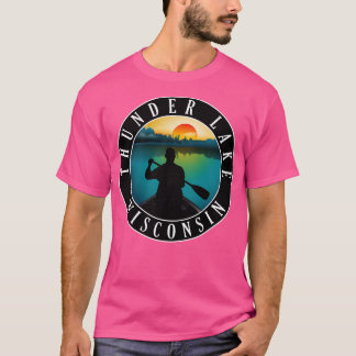 Thunder Sjö Wisconsin Canoeing T Shirt