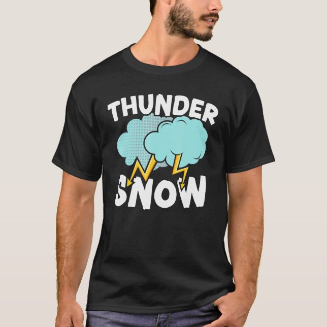 Thunder Snow  Ice Cold Snowy Winter Season 1 T Shirt (Framsida)