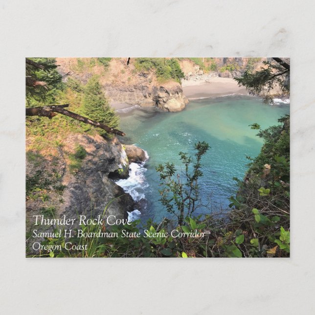 Thunder Sten Cove, Samuel H. Boardman, Oregon Vykort (Framsida)