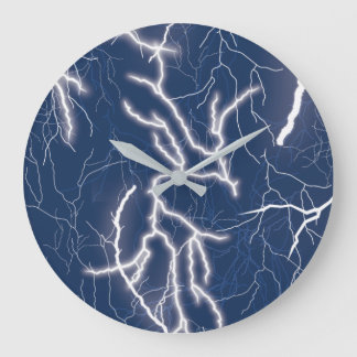 Thunder Strejka och Thunder Storm Lighting Stor Klocka