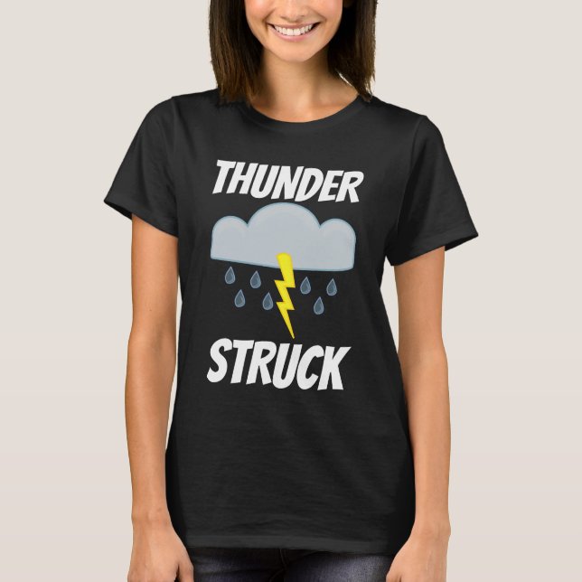 THUNDER STRUCK Vintage Sten T-shirts (Framsida)