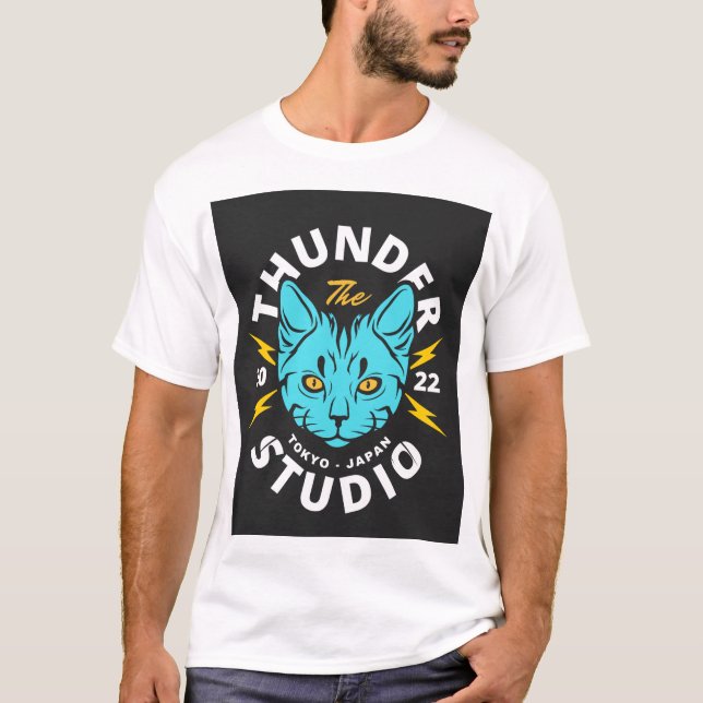 Thunder studio Tokyo Japan T Shirt (Framsida)