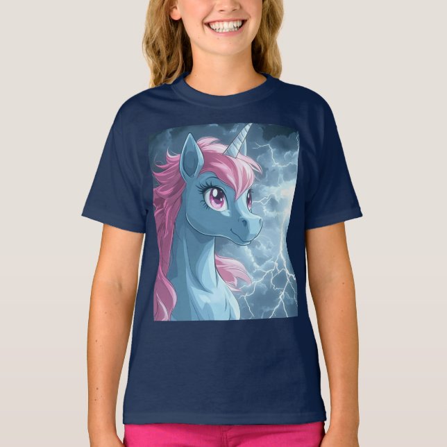 Thunder Unicorn Close T Shirt (Framsida)