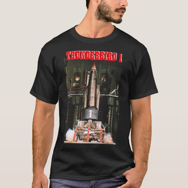 Thunderbird 1 Photo Thunderbird Rocket T Shirt (Framsida)