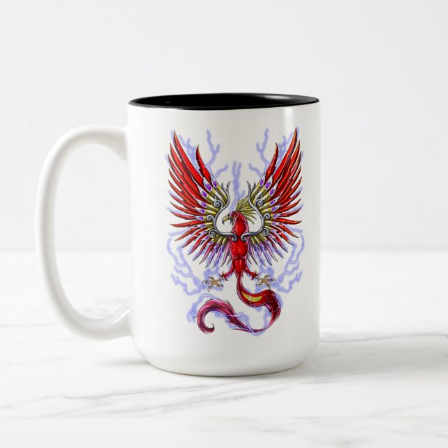 Thunderbird Cryptid Creature Två-Tonad Mugg (Vänster)