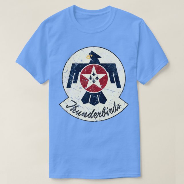 Thunderbird F16 Luft Demonstration Team USAAF T Shirt (Design framsida)