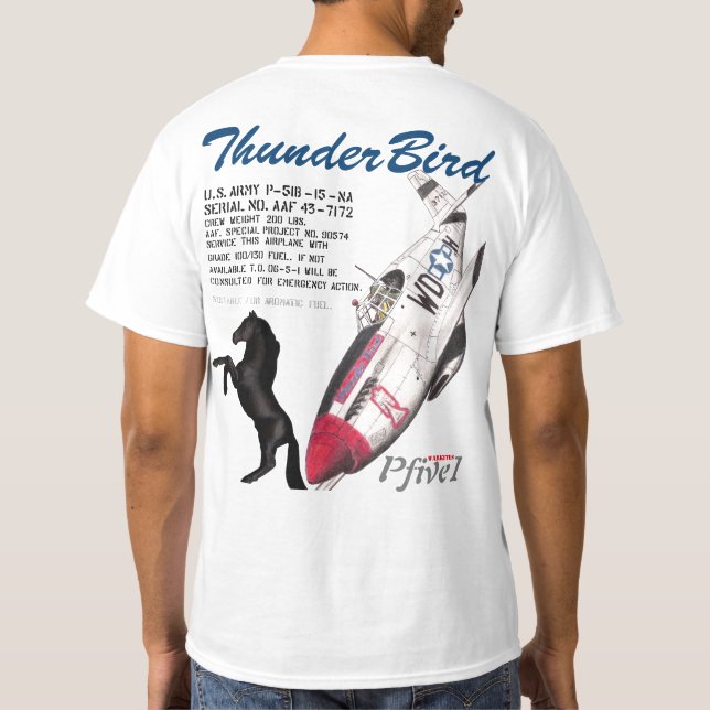 ThunderBird för Pfive1 P-51B Tröja (Baksida)