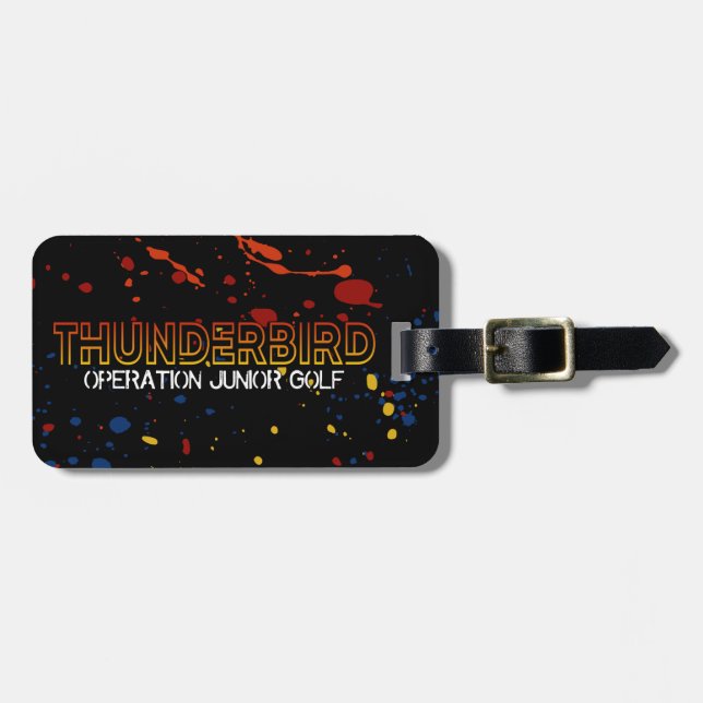 Thunderbird Golf Bag Märkre - Black Splatter Editi Bagagebricka (Horisontell Framsida)