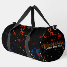 Thunderbird Golf Duffle Bag - Black Splatter