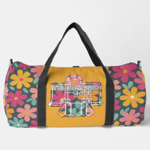 Thunderbird Golf Duffle Bag - blommigt + orange