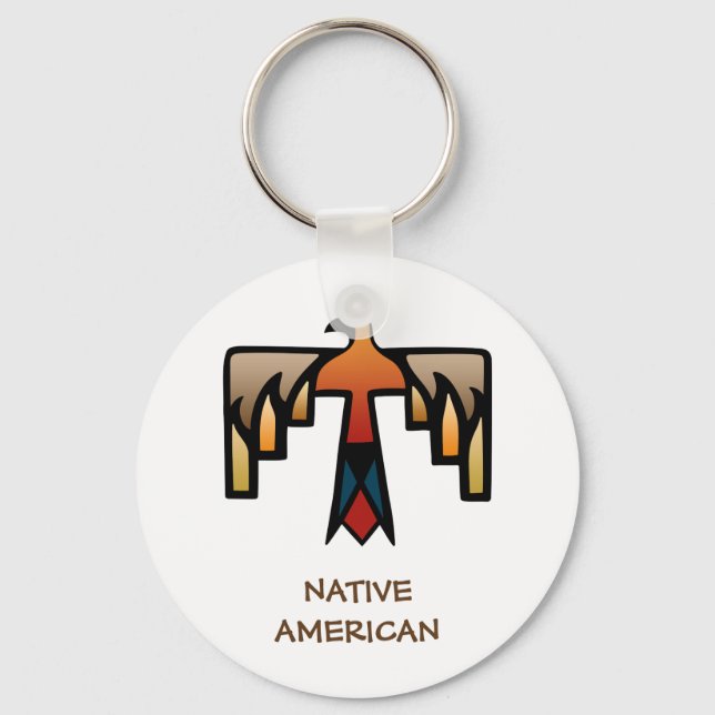 Thunderbird - Inative Indian Symbol Nyckelring (Framsida)