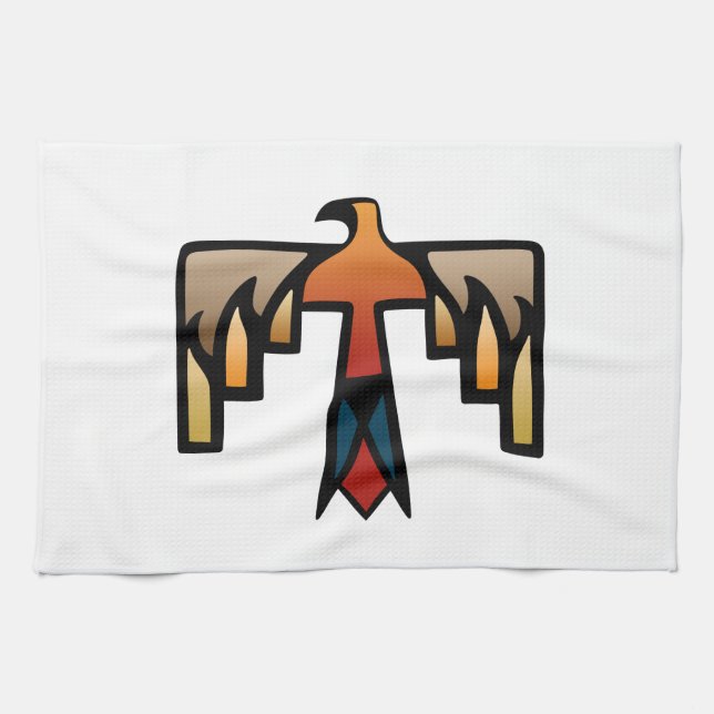 Thunderbird - indianindiersymbol kökshandduk (Horisontell)