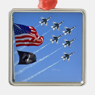 Thunderbird Jet USA MIA/POW Flagga Julgransprydnad Metall