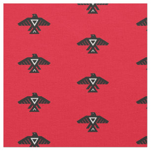 Thunderbird Mönster Red Fabric Tyg