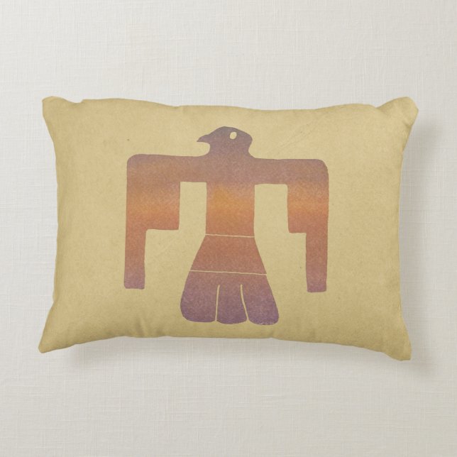 Thunderbird Watercolor Prydnadskudde (Baksidan)