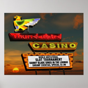 Thunderbirdkasinot undertecknar Las Vegas den Poster