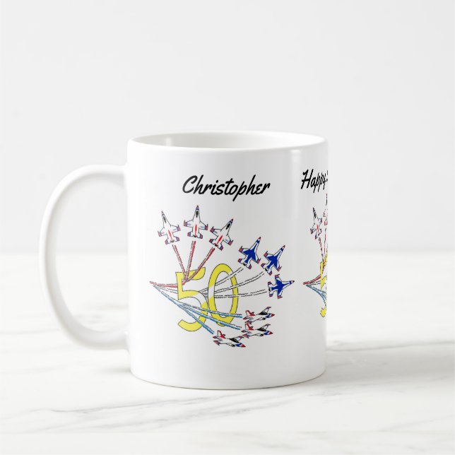 Thunderbirds 50-års födelsedags kaffemugg (Vänster)