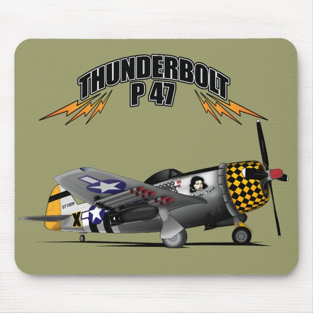 Thunderbolt P47 Mousepad Musmatta (Framsidan)