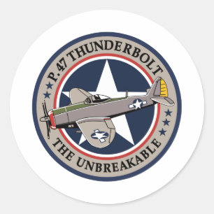Thunderbolt P-47 Runt Klistermärke