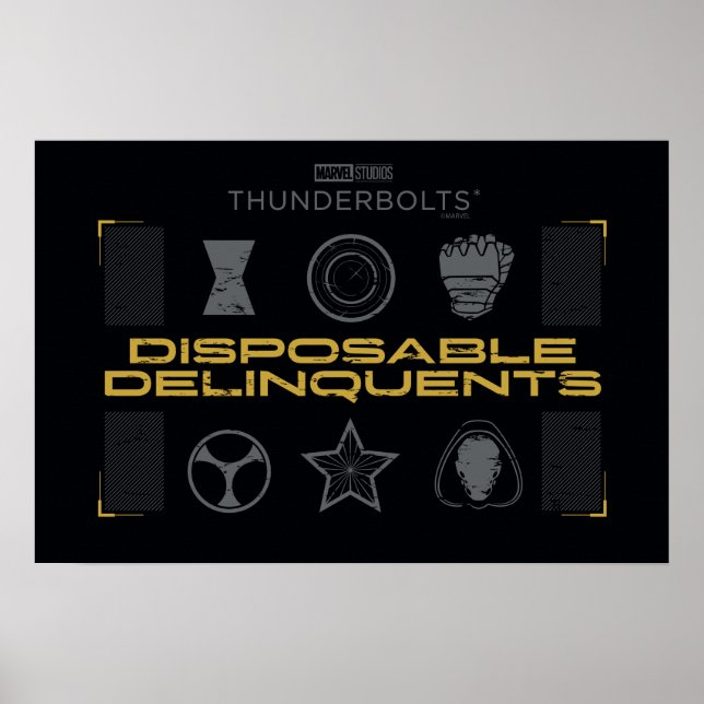 Thunderbolts* | Disposable Delinquents Poster (Framsidan)