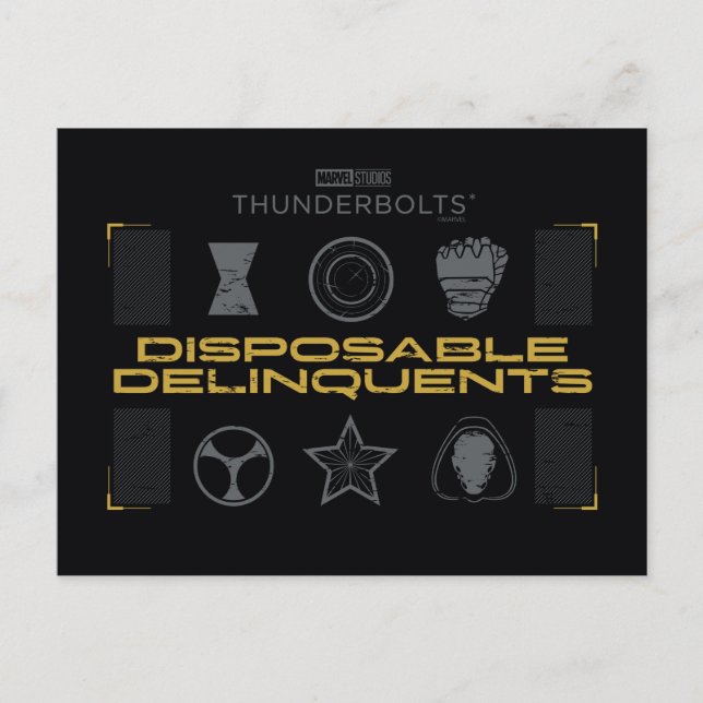 Thunderbolts* | Disposable Delinquents Vykort (Framsida)