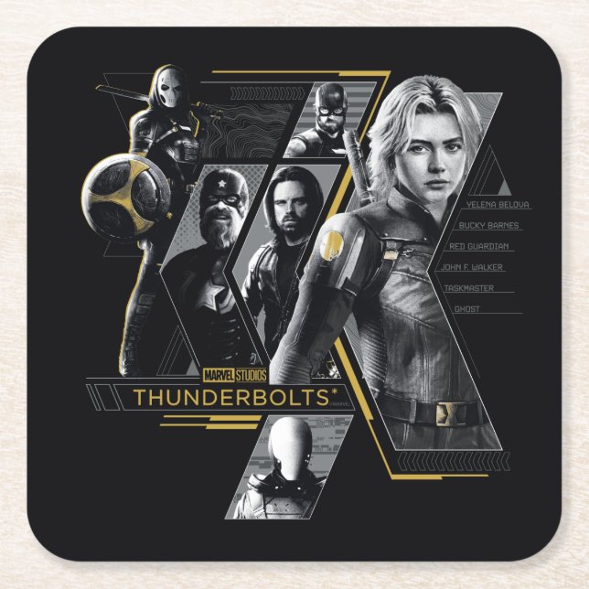Thunderbolts* | Group Graphic Underlägg Papper Kvadrat (Framsidan)