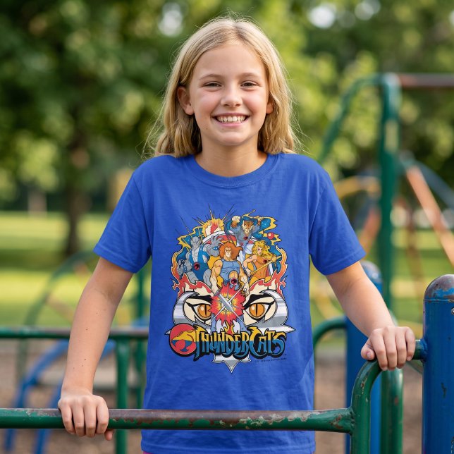 ThunderCats | Firey Group Graphic T Shirt (Simulated kid wearing shirt)