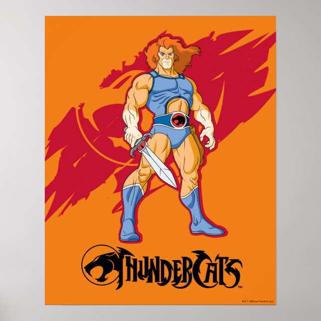 ThunderCats | Grafik med Lejona tecken Poster (Framsidan)