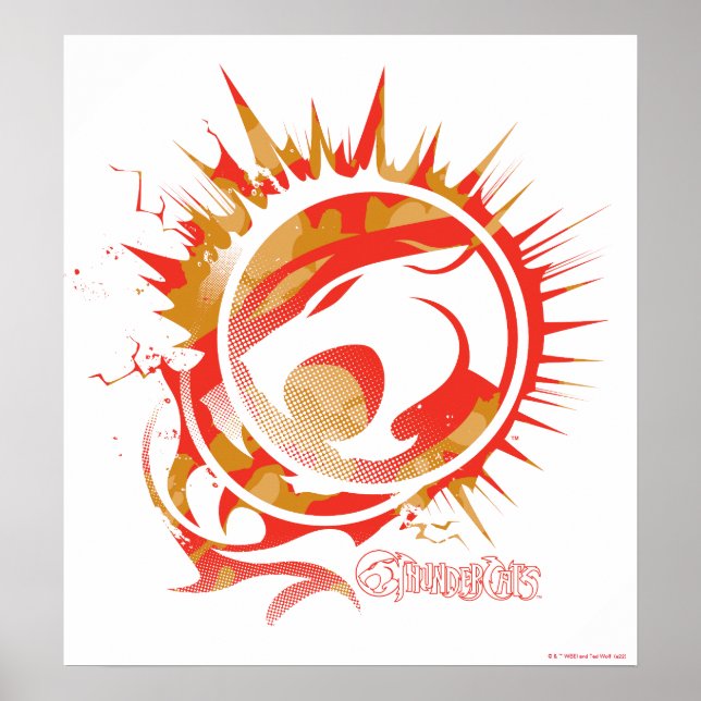 ThunderCats | Grafik över explosiv Logotyp Poster (Framsidan)