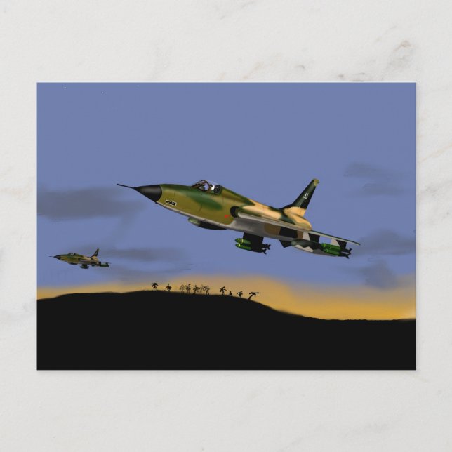 ThunderChief F105 Fighter Bomber Vykort (Framsida)