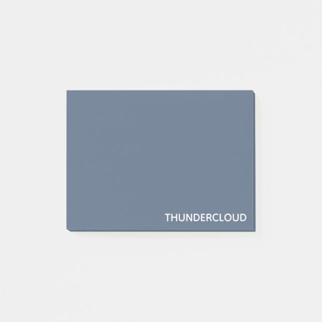 Thundercloud Blue-grey Colour Name Post-it Block (Framsida)