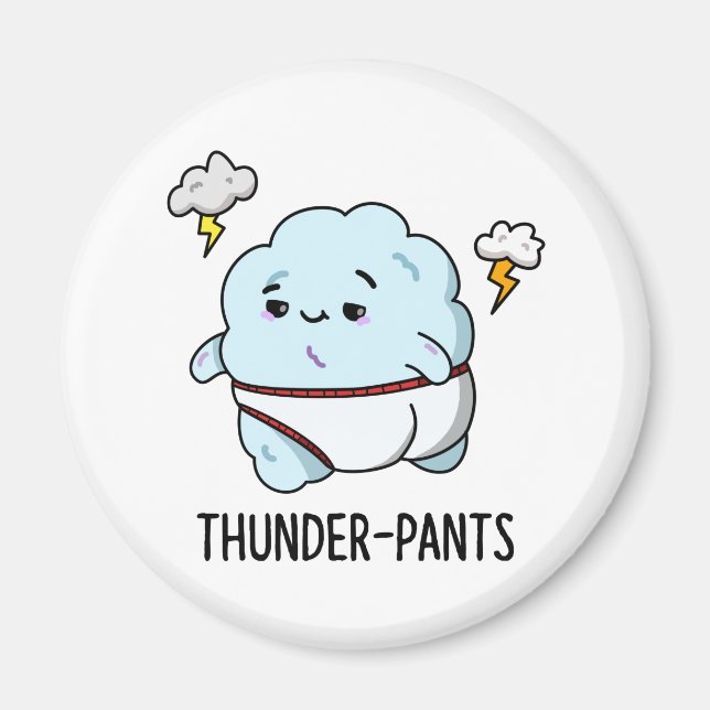 Thundergues Funny Cloud Underwear Pun Magnet (Framsidan)