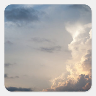 Thunderhead Cloud Heaven Himlar Storm Clouds Fyrkantigt Klistermärke