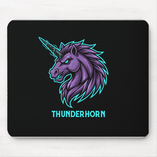 Thunderhorn Esports Maskot | Spelmattor | Ag Musmatta (Framsidan)