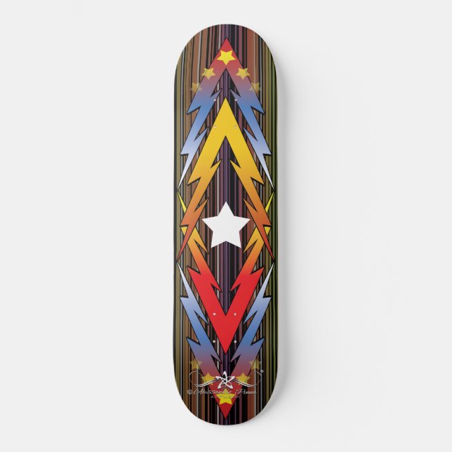 Thundering Stars 5/6 Mini Skateboard Bräda 18,5 Cm (Framsida)