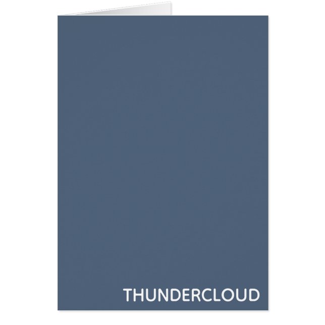 ThunderMoln Blue-grått Färg Namn Hälsningskort (Framsidan)