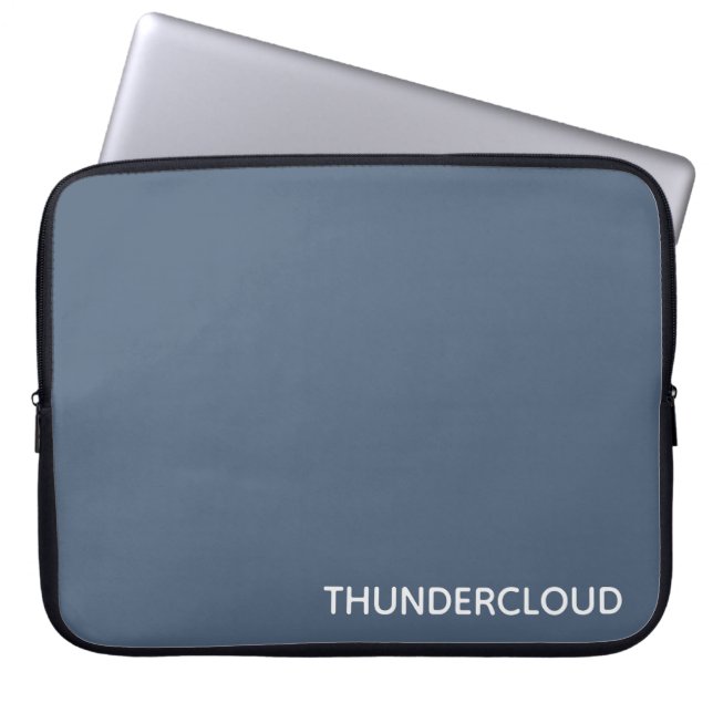 ThunderMoln Blue-grått Färg Namn Laptop Fodral (Framsidan)