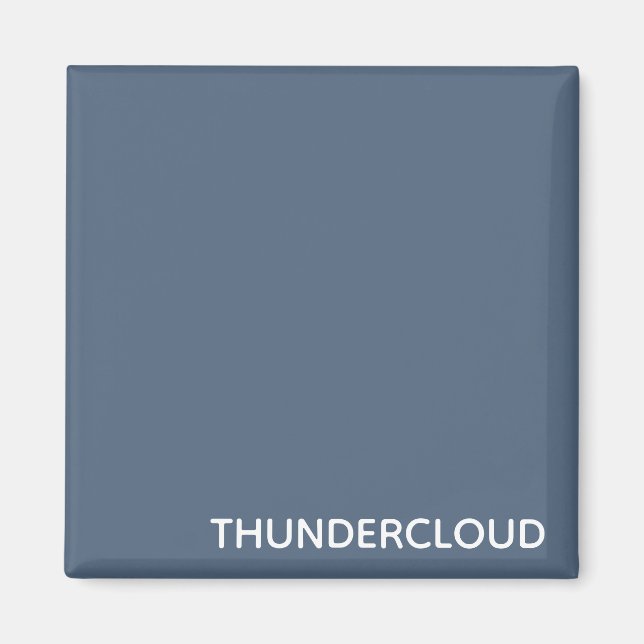 ThunderMoln Blue-grått Färg Namn Magnet (Framsidan)
