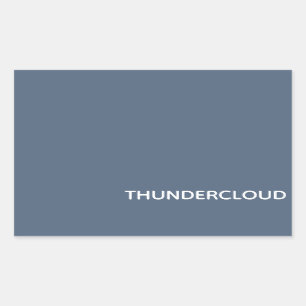 ThunderMoln Blue-grått Färg Namn Rektangulärt Klistermärke