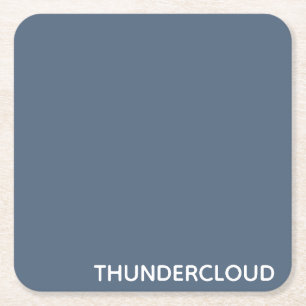 ThunderMoln Blue-grått Färg Namn Underlägg Papper Kvadrat