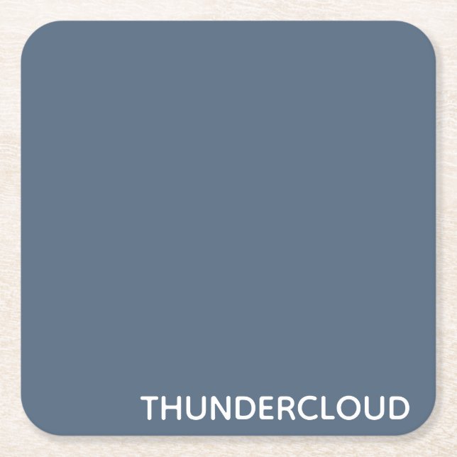 ThunderMoln Blue-grått Färg Namn Underlägg Papper Kvadrat (Framsidan)