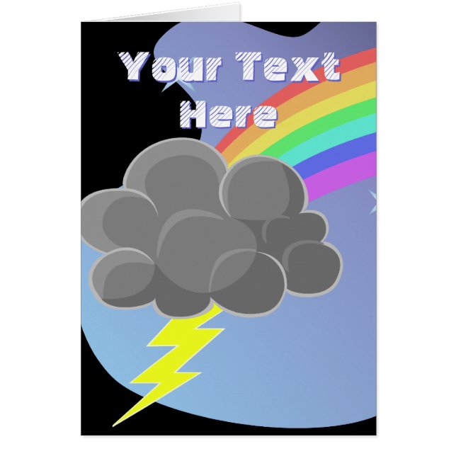 ThunderMolns regnbåge Hälsningskort (Framsidan)