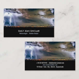 Thunderstorm and Lighting, meteorolog Visitkort