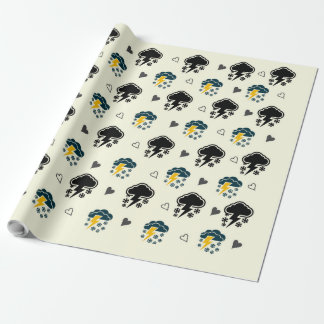"Thunderstorm Elegance: ☁️ och ⚡ Wrapping papper. Presentpapper