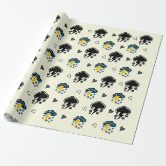 "Thunderstorm Elegance: ☁️ och ⚡ Wrapping papper. Presentpapper