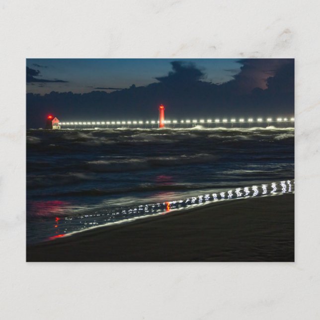 Thunderstorm i Grand Haven State Park Vykort (Framsida)